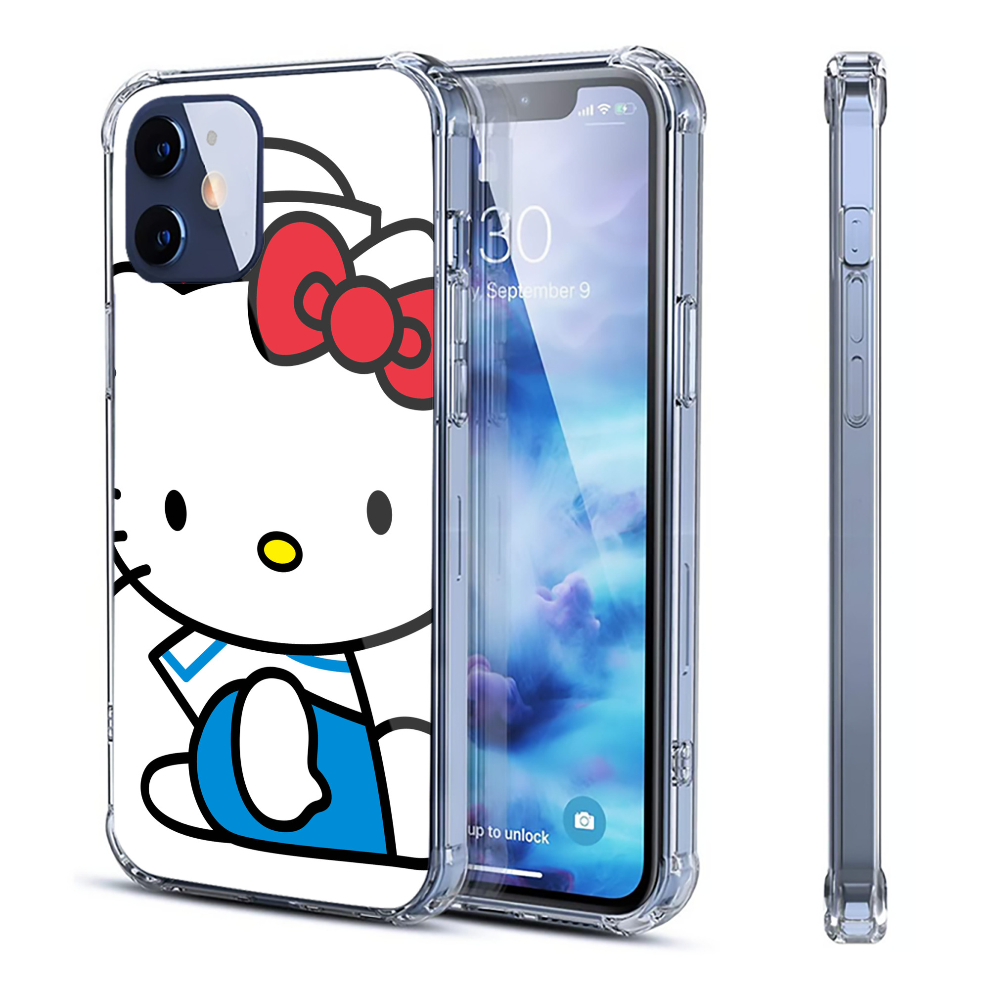 （画像用） Hello Kitty ハローキティ 【iPhone 12シリーズ対応】透明スマホケース（クリアソフトケース）